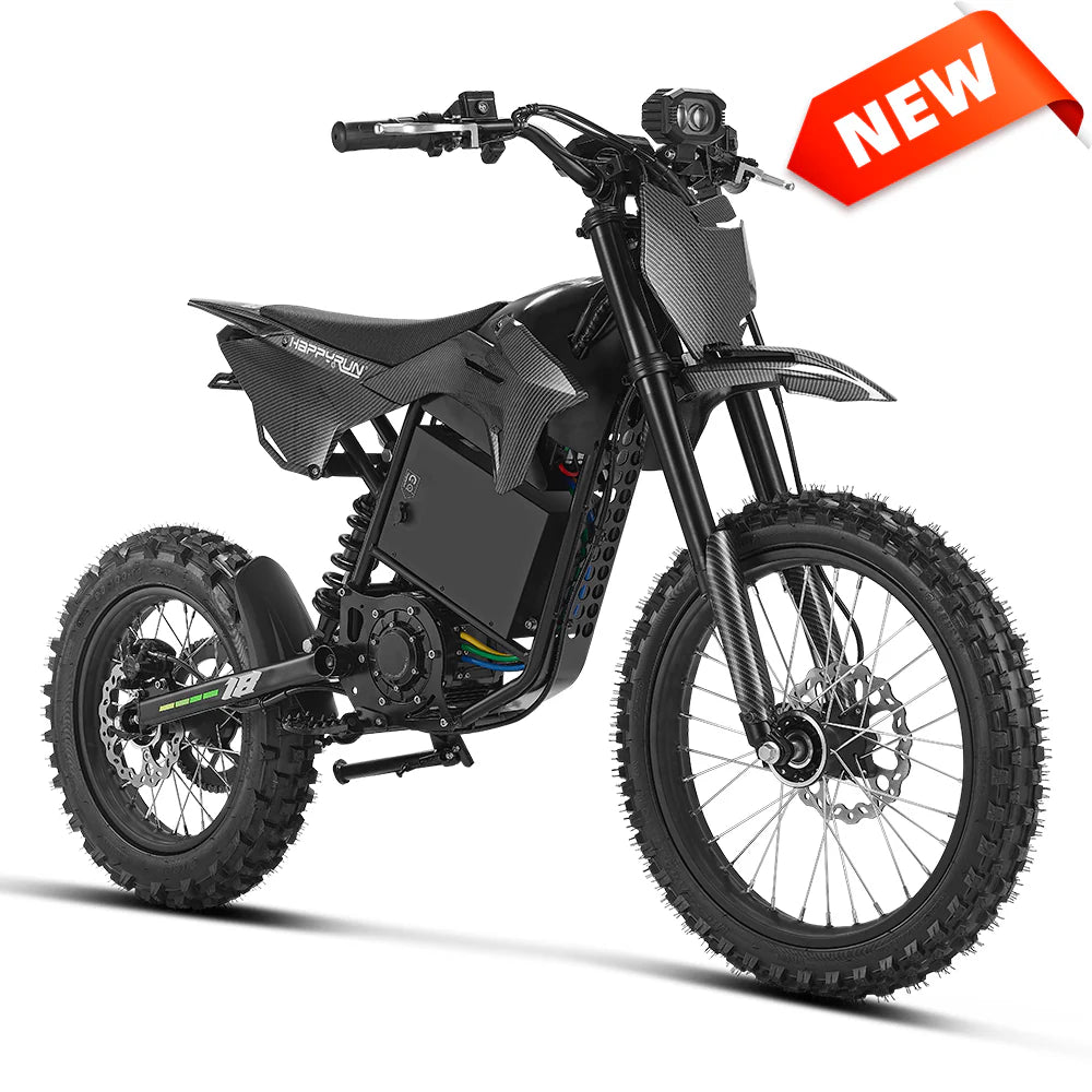 HappyRun F18 2.0 Electric Mini Dirt Bike with Mid-Drive for Teens & Ad