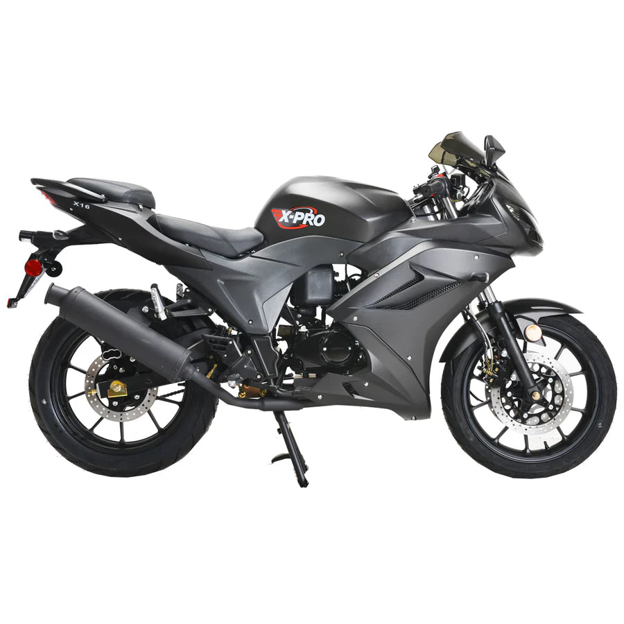 X-PRO 125cc Ninja Motorcycle with Manual Transmission, Electric Start! 17in Wheels! Assembled In Crate!
