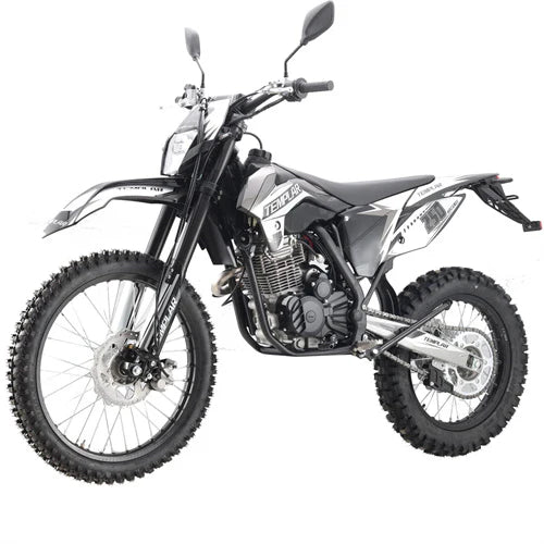 X-PRO TEMPLAR 250cc Dirt Bike with All Lights and 5-Speed Manual Transmission, Electric/Kick Start! Big 21in/18in Wheels!