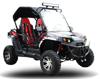 TrailMaster Challenger 200X Go Kart UTV Side by Side, with Alloy Wheels, Windshield and LED Light Bar