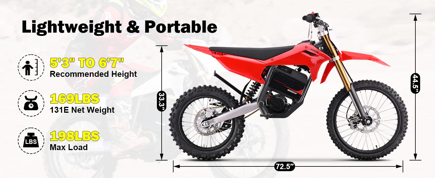 72V 8000W Electric Dirt Bike – High-Performance for Adults (HP131E L)