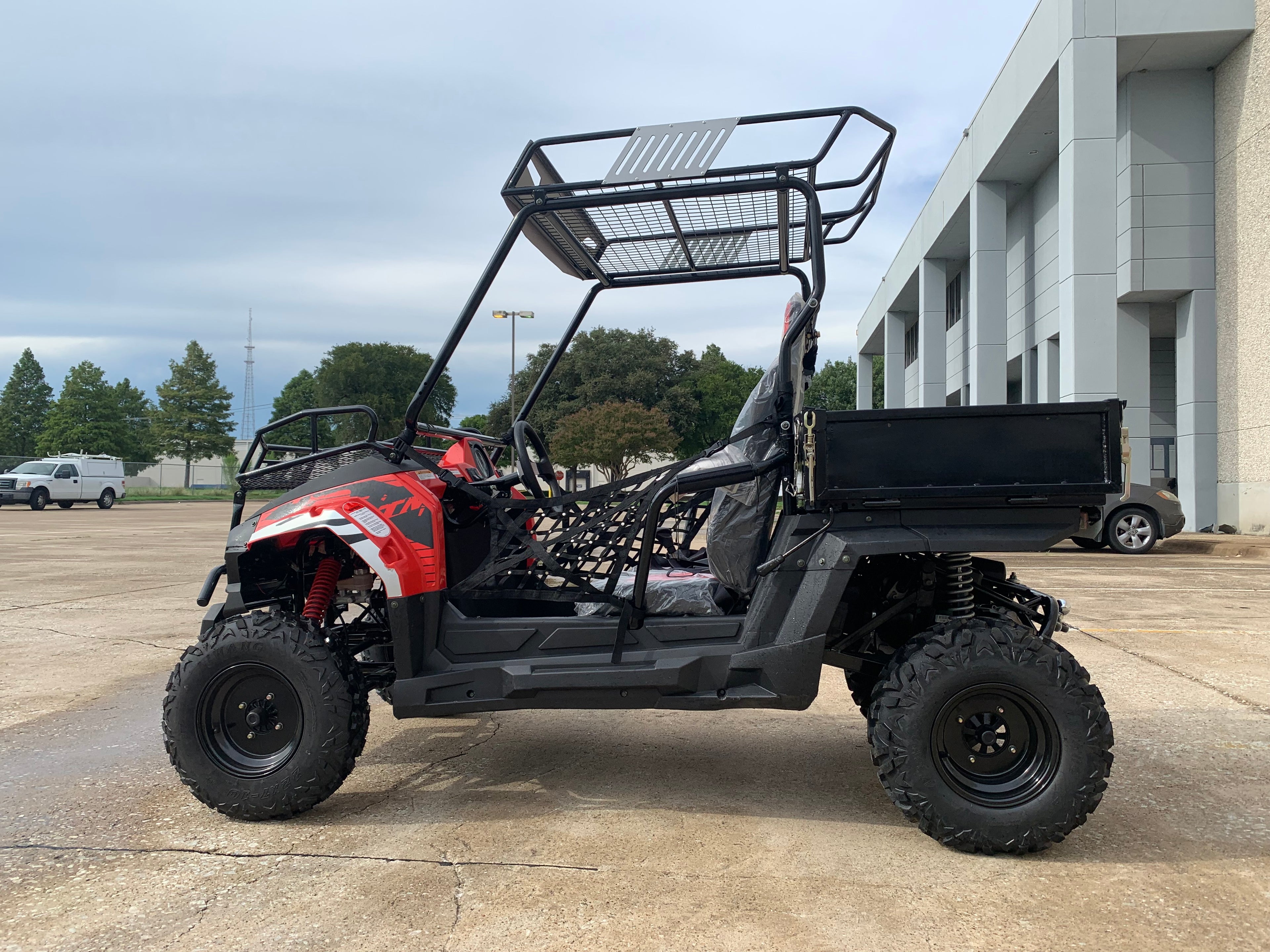 TrailMaster Challenger 200U UTV Side-by-Side, Front Cargo Rack, Rear Dump Bed