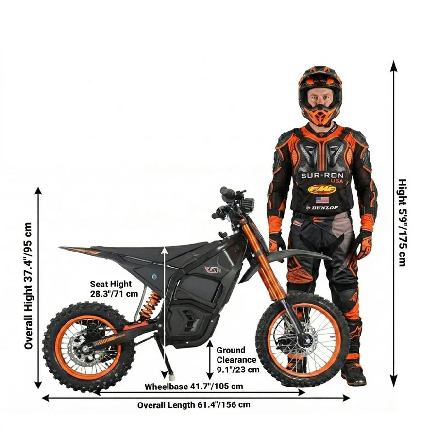 X-PRO E-HAWK 3500W Peak Power 48V Teens Adults Electric Dirt Bike