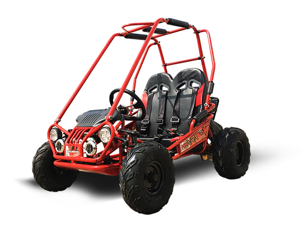 TrailMaster MINI XRX+ Kids Go Kart, 5.5hp Gas Engine with Electric Start, Remote Start/Kill, Ages 4-9