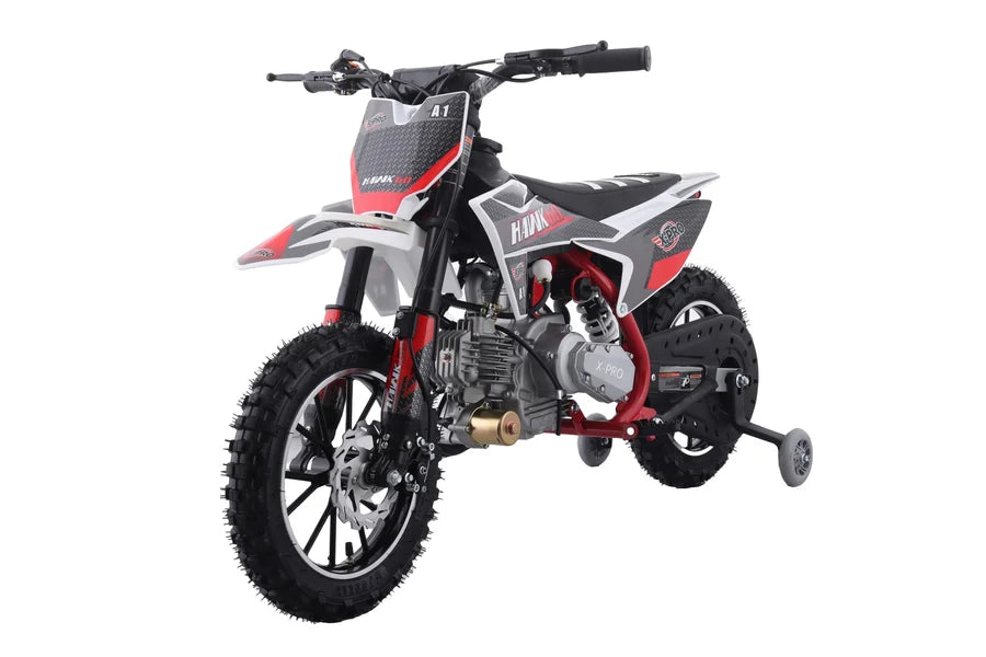 X-PRO Hawk 60 Dirt Bike with CVT Transmission, Electric start, Disc Brake! 10in Wheels! With Free Training Wheels!