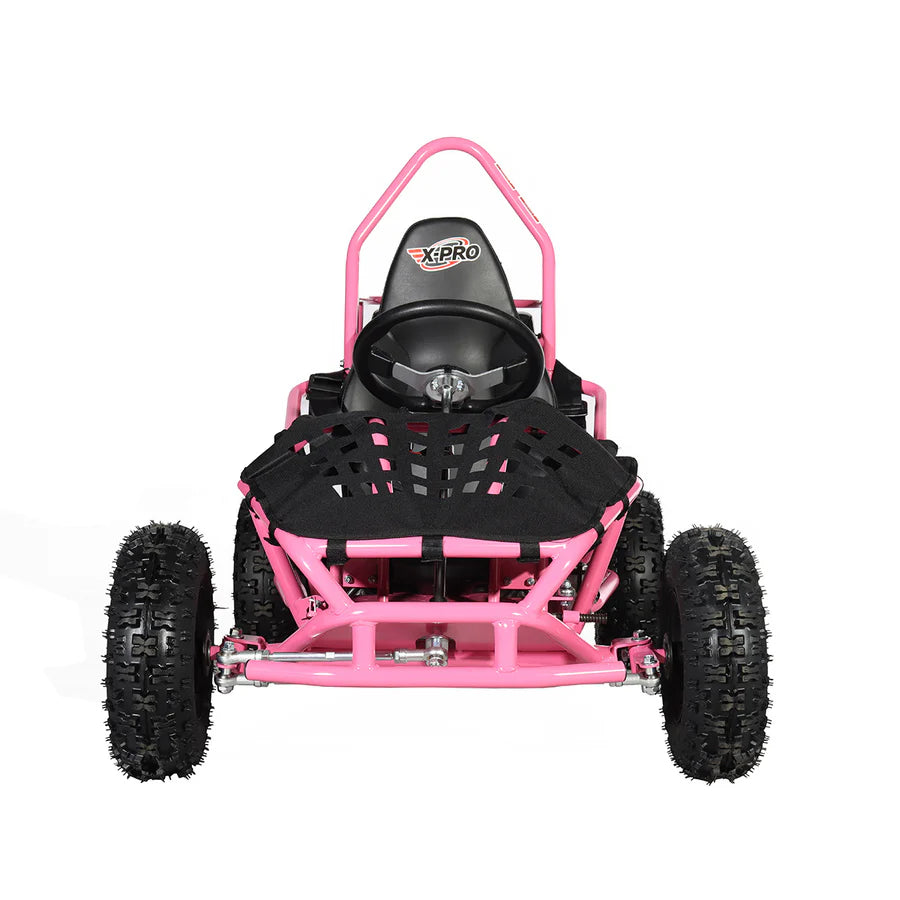 X-PRO Rover 50 49cc Go Kart with Pull Start, Rear Disc Brake, 6in Wheels!