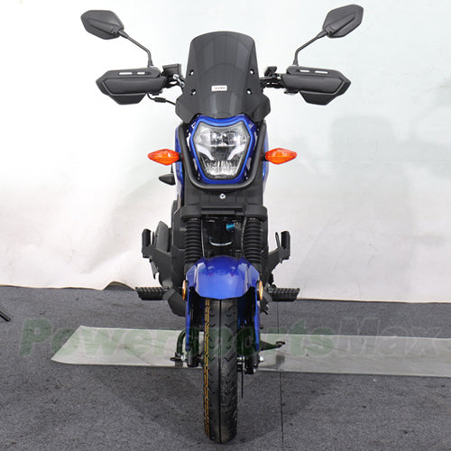 X-PRO Navy 150 Motorcycle with Automatic Transmission, Electric/Kick Start! 12"/10" Aluminum Wheels