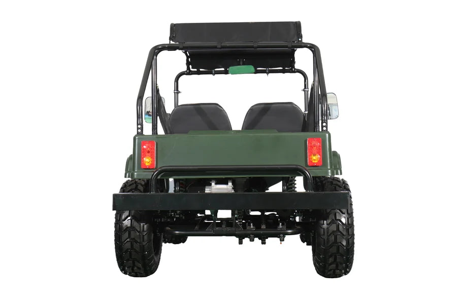 X-PRO Ridge 200 Jeep with CVT Transmission w/Reverse! with Windshield & Soft Top, 4-Wheel Disc Brakes, Big 20.5” Wheels!
