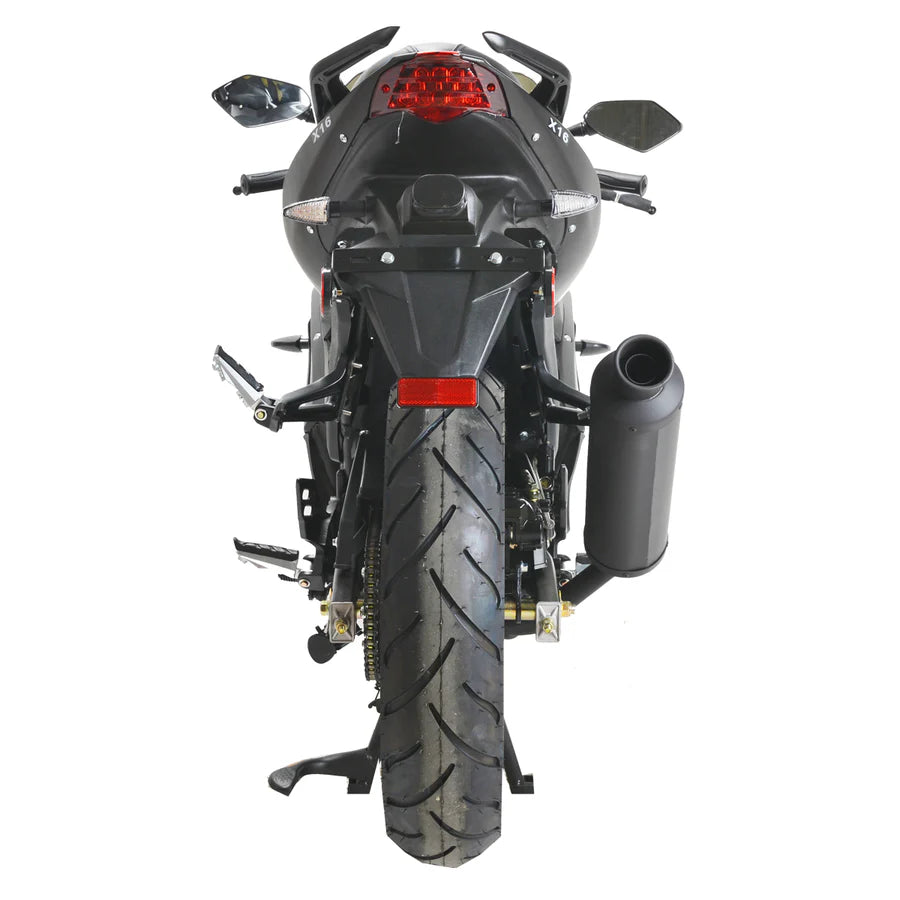 X-PRO 125cc Ninja Motorcycle with Manual Transmission, Electric Start! 17in Wheels! Assembled In Crate!
