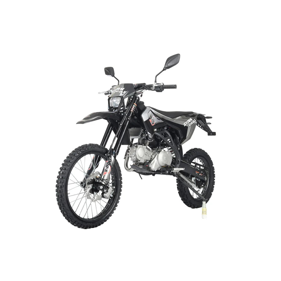 X-PRO Storm DLX 150 Dirt Bike with All Lights, 4-Speed Manual Transmission, Electric/Kick Start, Big 19in/16in Tires!