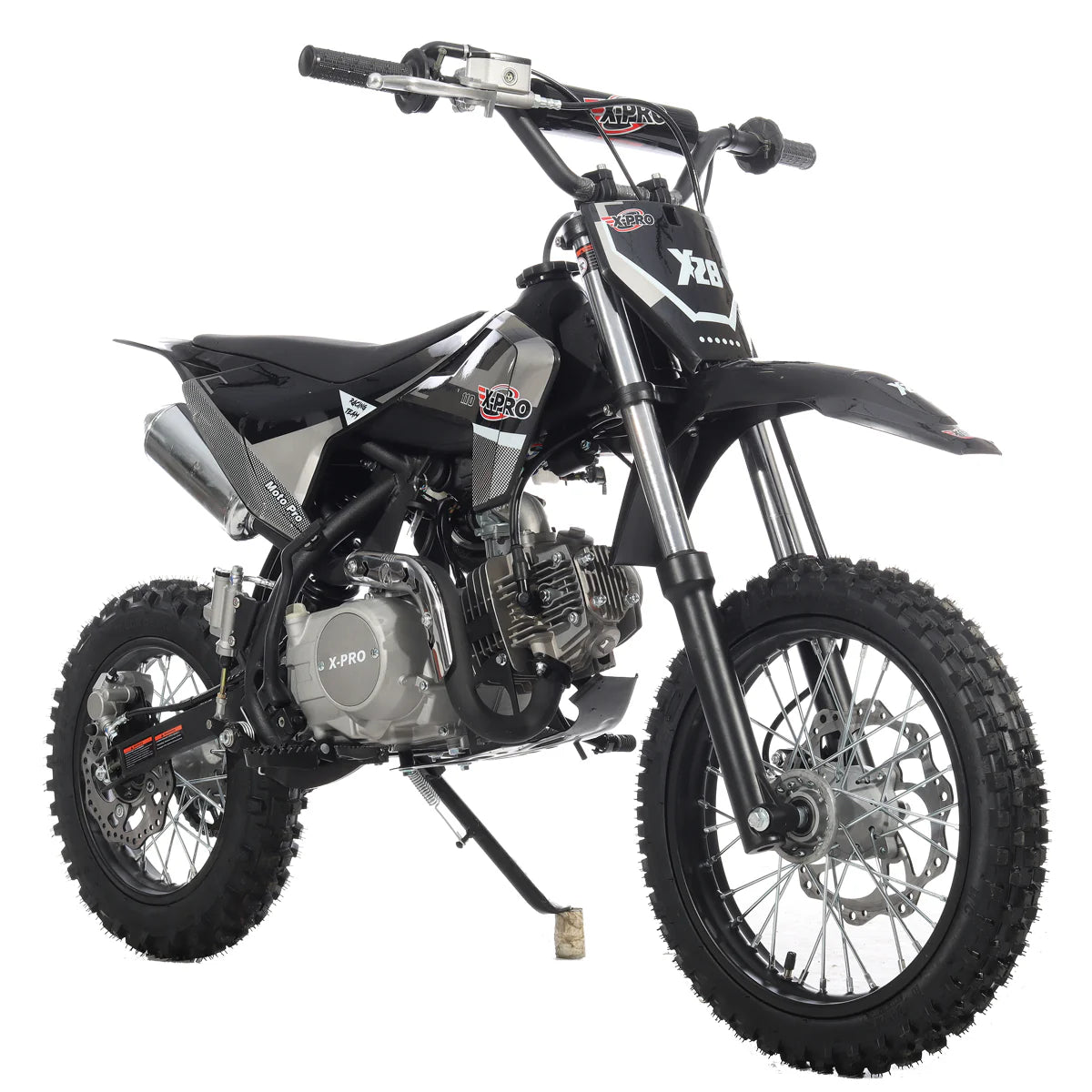 X-PRO X29 110cc K013 Dirt Bike with Automatic Transmission, Electric Start, Big 14in/12in Tires! Cradle Type Steel Tube Frame!