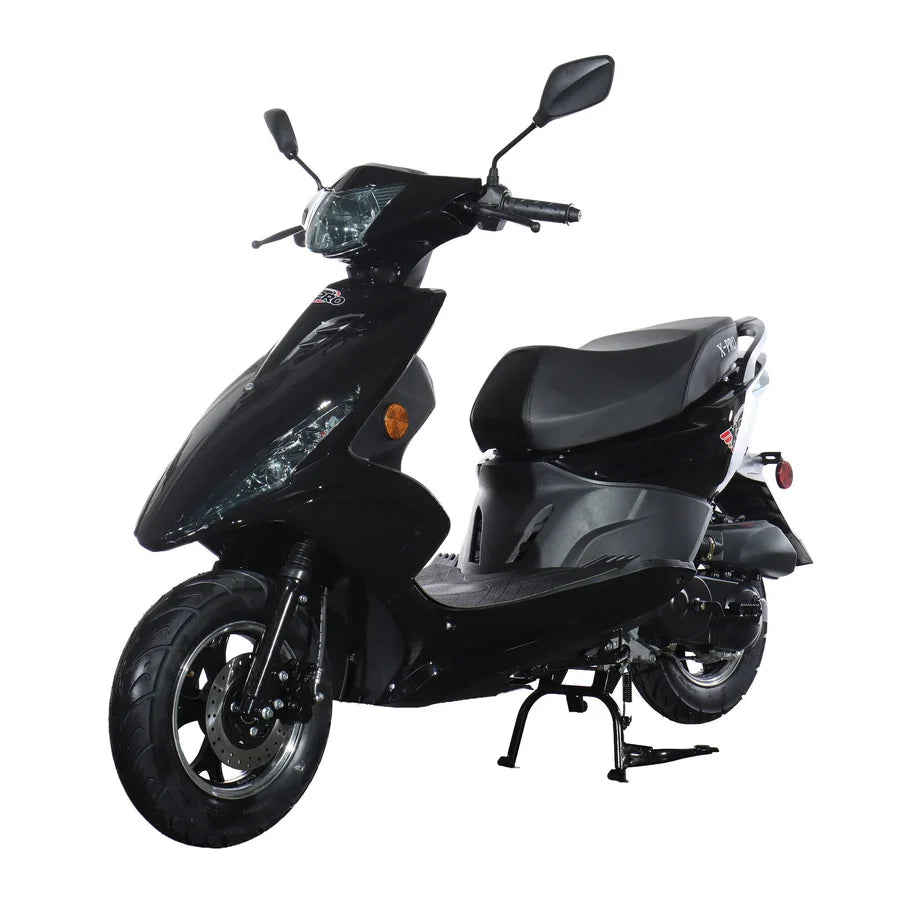 X-PRO Bali 50cc Moped Scooter with 10" Wheels! Electric/Kick Start! Large LED Headlights!