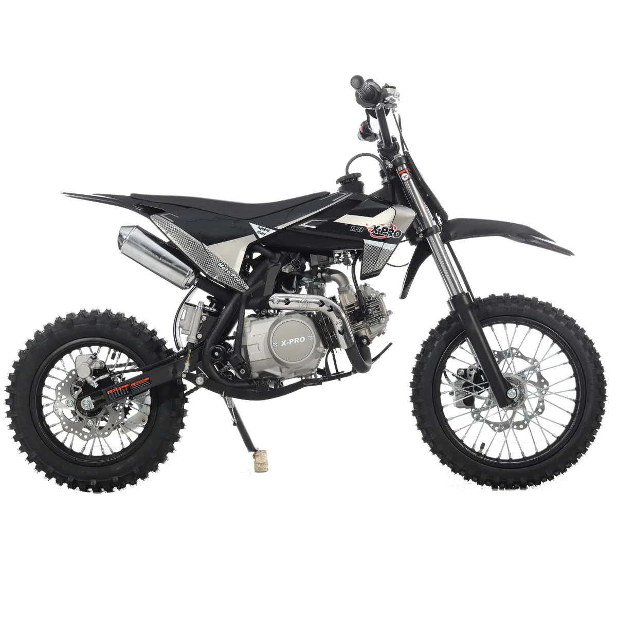 X-PRO X29 110cc K013 Dirt Bike with Automatic Transmission, Electric Start, Big 14in/12in Tires! Cradle Type Steel Tube Frame!