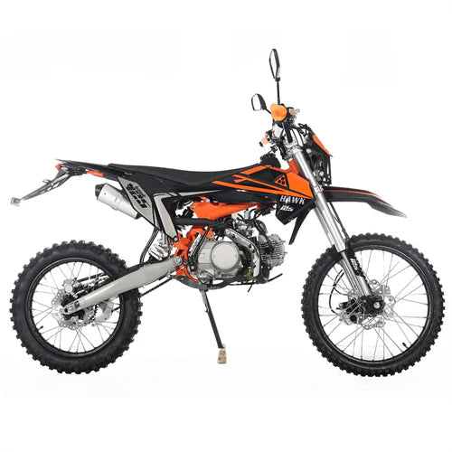 X-PRO Hawk 125cc Dirt Bike with All Lights and 4-speed Manual Transmission! Electric/Kick Start, Big 19in/16in Tires! Zongshen Brand Engine!