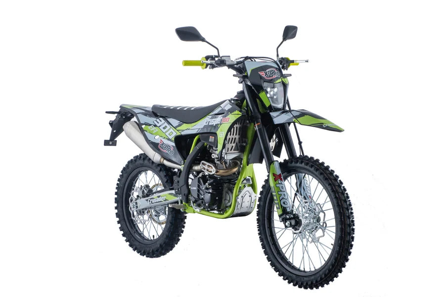 X-PRO Crusader 300 EFI Dirt Bike with 6-Speed Manual Transmission, Electric Start! Big 21"/18" Wheels!