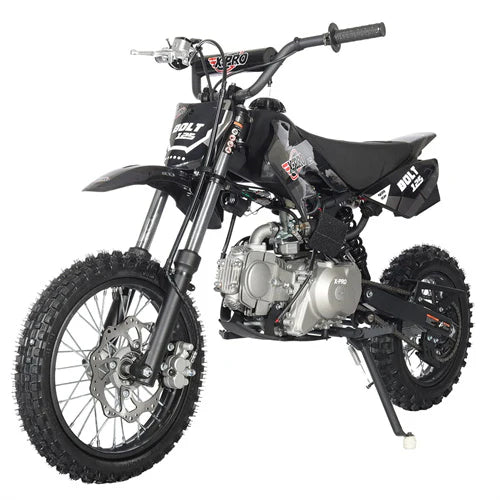 X-PRO Bolt 125cc Dirt Bike with Automatic Transmission, Electric Start, Big 14in/12in Tires!