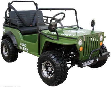Willys Style Jeep Go Kart, 125cc Gas Engine, 3-speed with Reverse