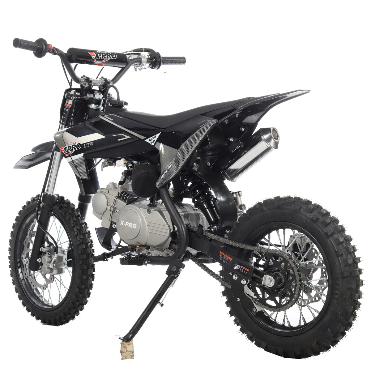X-PRO X29 110cc K013 Dirt Bike with Automatic Transmission, Electric Start, Big 14in/12in Tires! Cradle Type Steel Tube Frame!