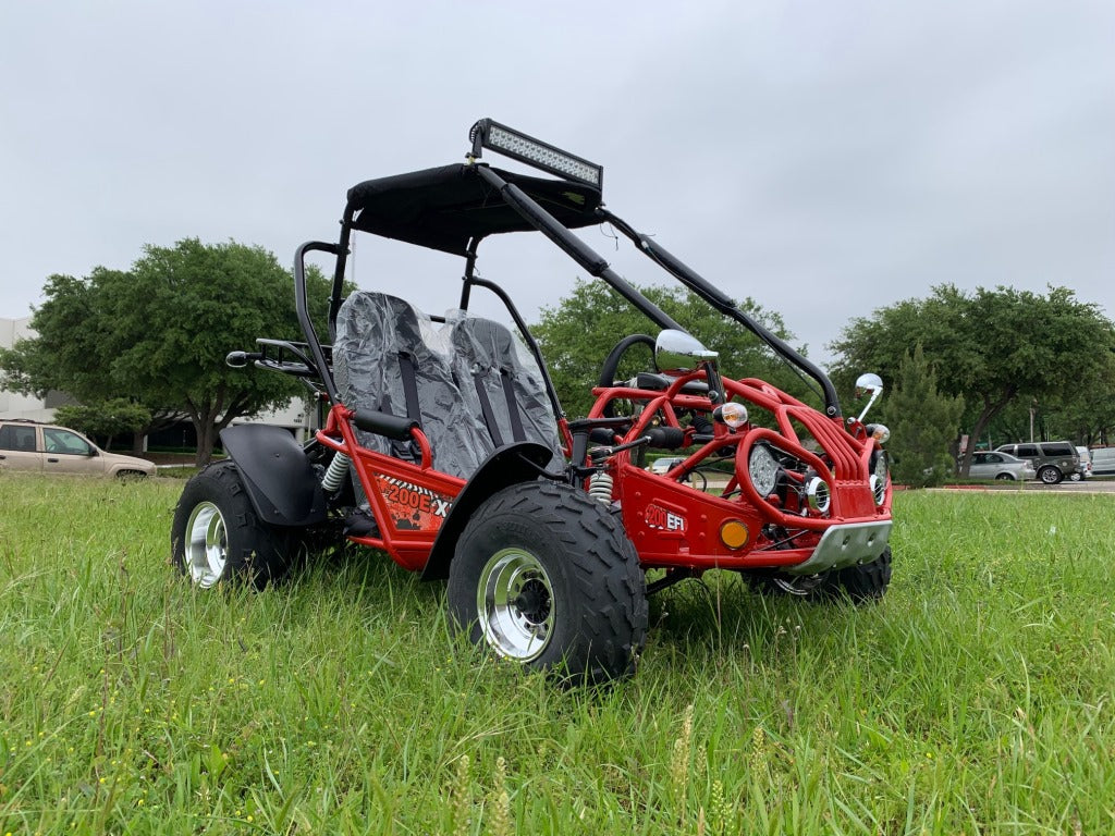 TrailMaster 200E XRX (EFI) Fuel Injection Deluxe Buggy Go Kart, Alloy Wheels, Lights, Turn Signals