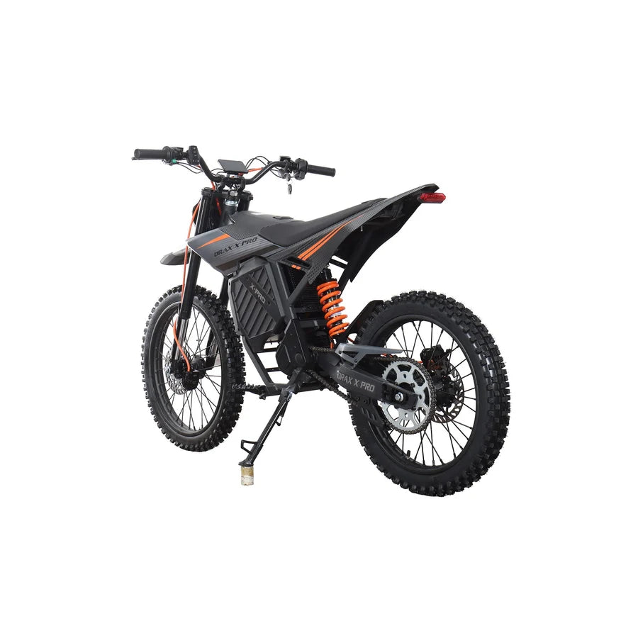 X-PRO DRAX X PRO 6600W 72V/30AH Teens Adults Electric Dirt Bike with Front LED Light! 19"/17" Wheels!