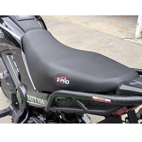 X-PRO Navy 150 Motorcycle with Automatic Transmission, Electric/Kick Start! 12"/10" Aluminum Wheels