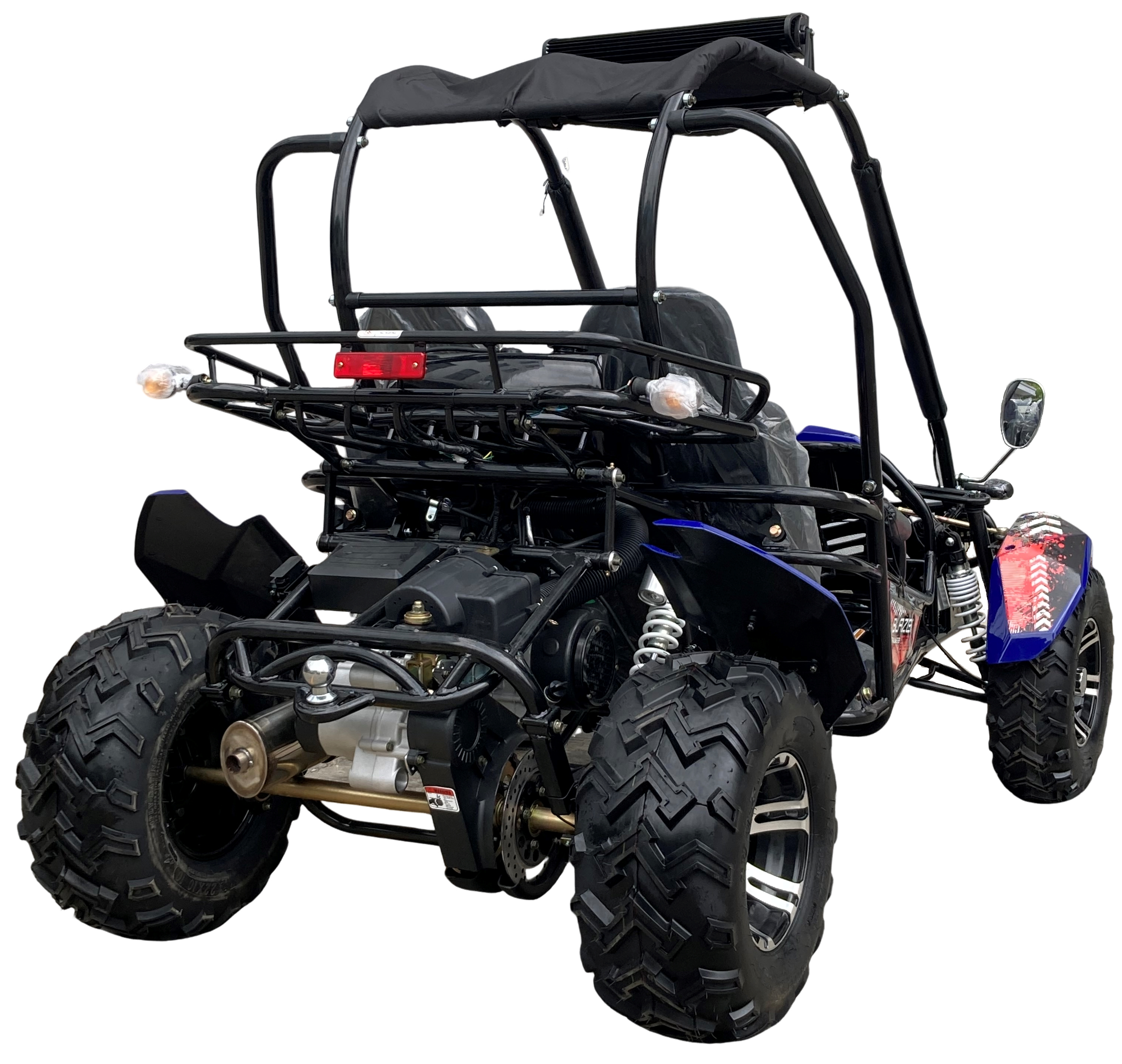 TrailMaster Blazer 200EX EFI Buggy Go Kart, LED Light Bar, Windshield Included