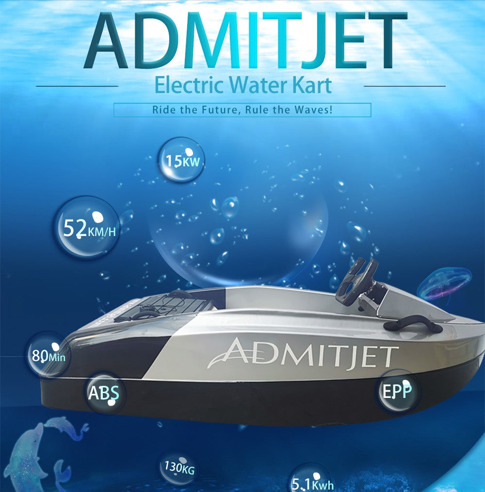 River Rat Jet Boat AdmitJet ST-AK15 Electric Motorboat