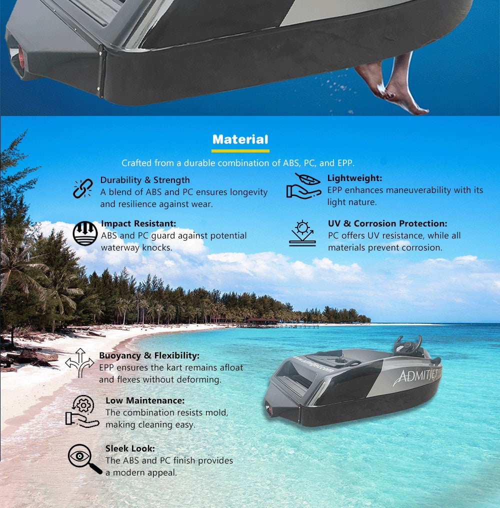River Rat Jet Boat AdmitJet ST-AK15 Electric Motorboat