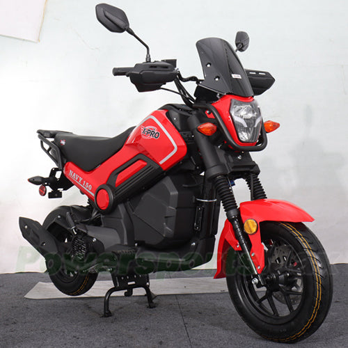 X-PRO Navy 150 Motorcycle with Automatic Transmission, Electric/Kick Start! 12"/10" Aluminum Wheels