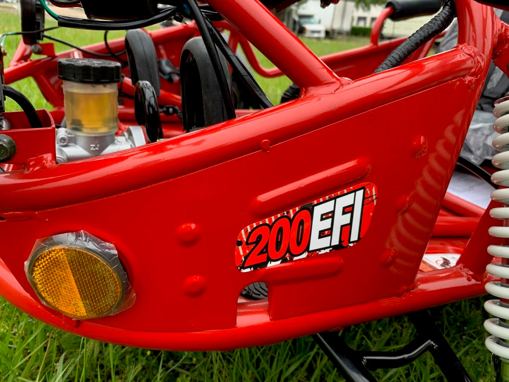 TrailMaster 200E XRX (EFI) Fuel Injection Deluxe Buggy Go Kart, Alloy Wheels, Lights, Turn Signals
