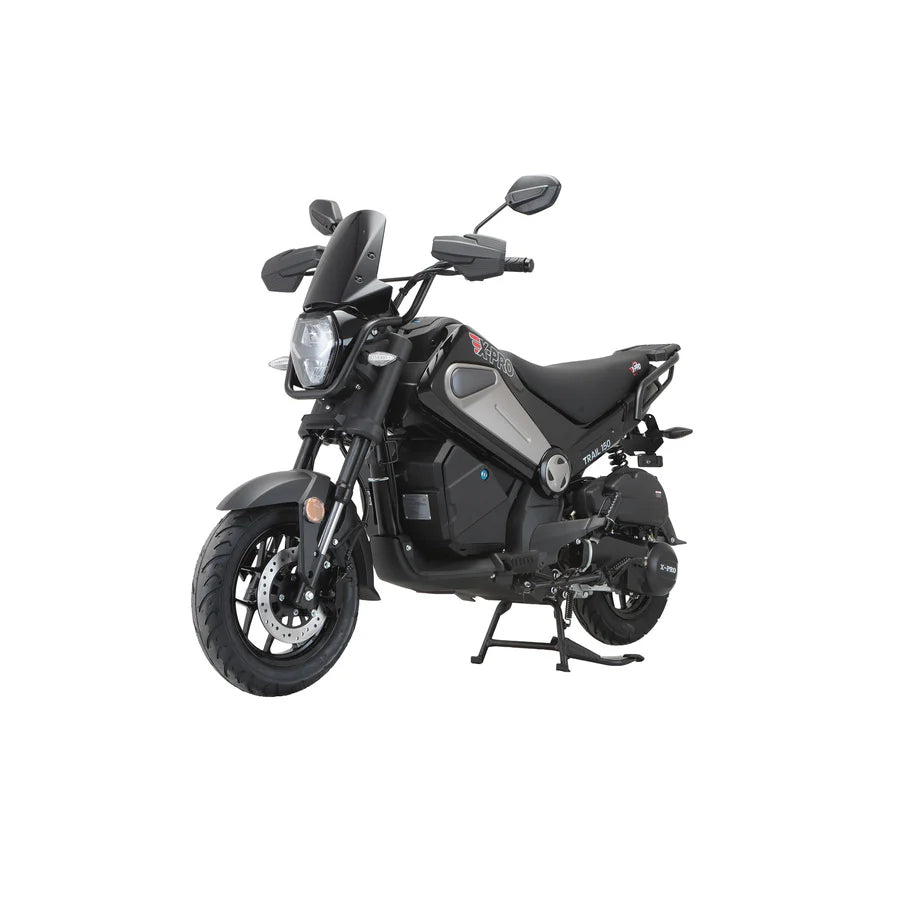 X-PRO Trail 150 Motorcycle with Automatic Transmission, Electric/Kick Start! 12"/10" Aluminum Wheels! LED Lights!