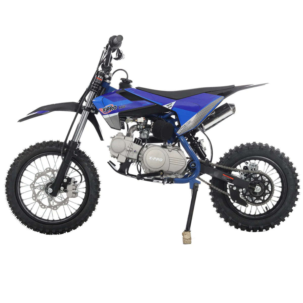 X-PRO X29 110cc K013 Dirt Bike with Automatic Transmission, Electric Start, Big 14in/12in Tires! Cradle Type Steel Tube Frame!