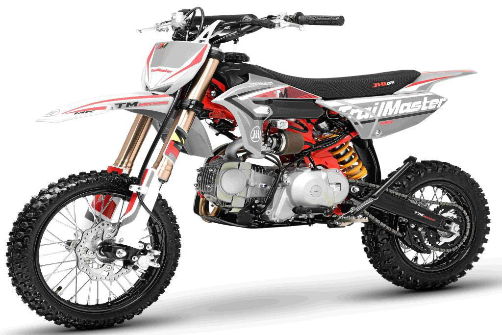 TrailMaster MK110ES Pro Series Dirt Bike, BOSCH EFI, 4-Speed Automatic, Electric Start, Dual Disc Brakes, (14/12) Wheels