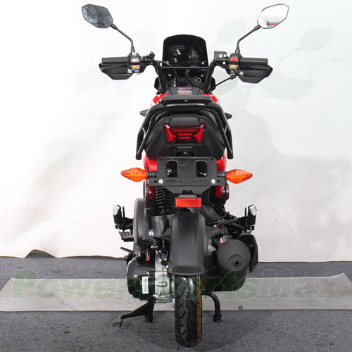 X-PRO Navy 150 Motorcycle with Automatic Transmission, Electric/Kick Start! 12"/10" Aluminum Wheels