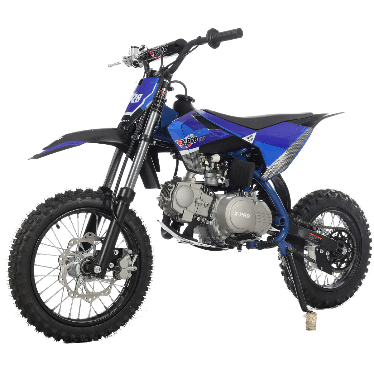 X-PRO X29 110cc K013 Dirt Bike with Automatic Transmission, Electric Start, Big 14in/12in Tires! Cradle Type Steel Tube Frame!