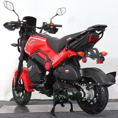 X-PRO Navy 150 Motorcycle with Automatic Transmission, Electric/Kick Start! 12"/10" Aluminum Wheels