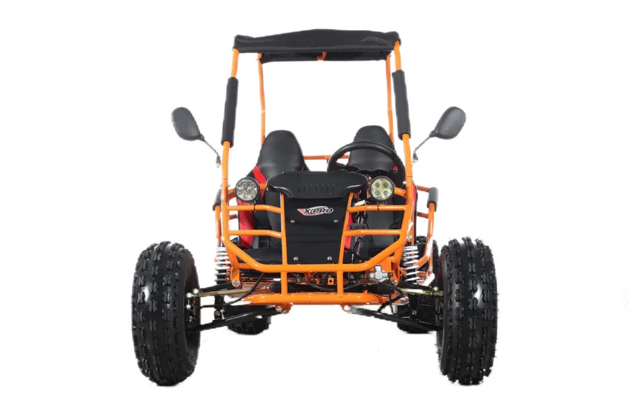 X-PRO Rover 150 Go Kart with 3-Speed Semi-Automatic Transmission w/Reverse, LED Headlights, Big 19in/18in Wheels!