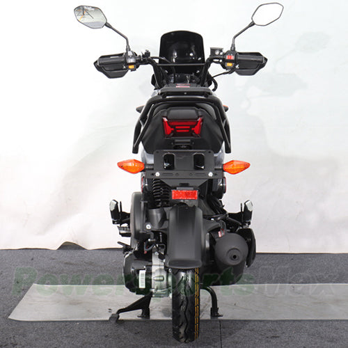 X-PRO Navy 150 Motorcycle with Automatic Transmission, Electric/Kick Start! 12"/10" Aluminum Wheels