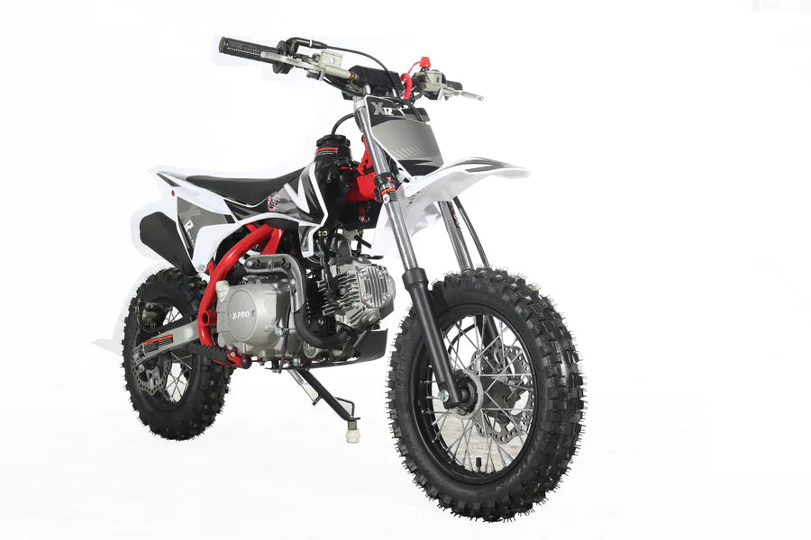 X-PRO X12 110cc Dirt Bike with Automatic Transmission, Electric Start, 12in/10in Wheels!