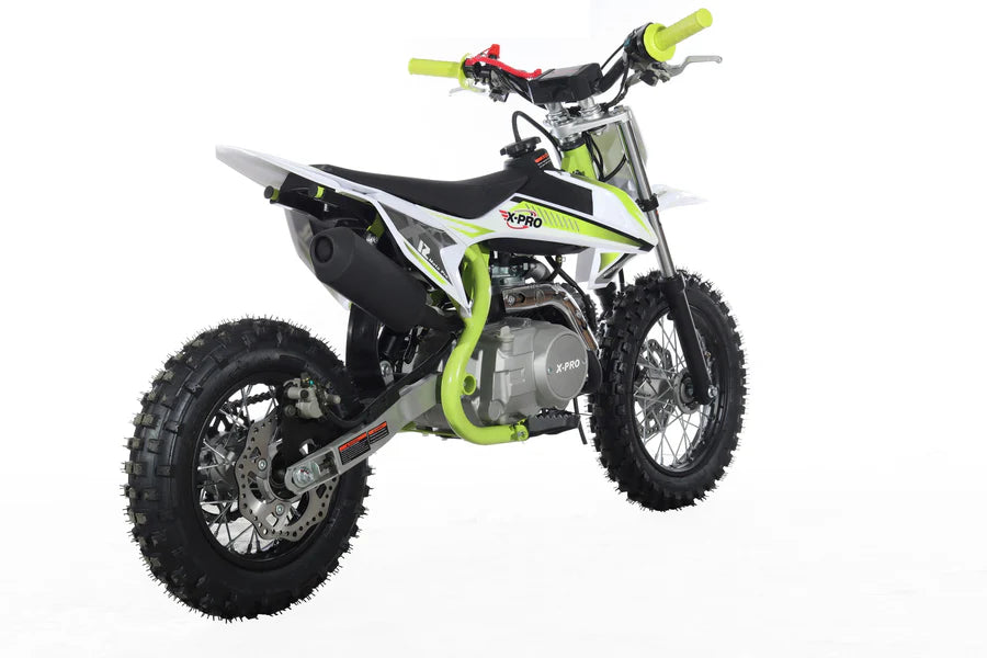 X-PRO X12 110cc Dirt Bike with Automatic Transmission, Electric Start, 12in/10in Wheels!