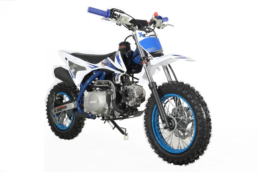 X-PRO X12 110cc Dirt Bike with Automatic Transmission, Electric Start, 12in/10in Wheels!