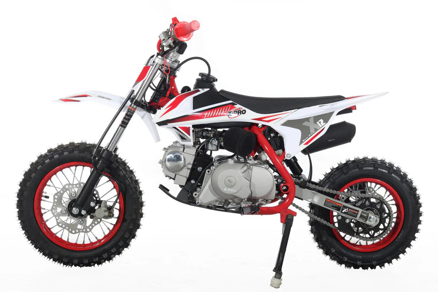 X-PRO X12 110cc Dirt Bike with Automatic Transmission, Electric Start, 12in/10in Wheels!