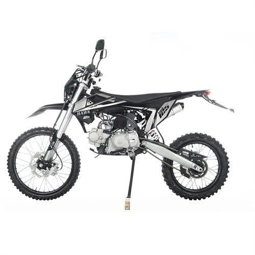 X-PRO Hawk 125cc Dirt Bike with All Lights and 4-speed Manual Transmission! Electric/Kick Start, Big 19in/16in Tires! Zongshen Brand Engine!