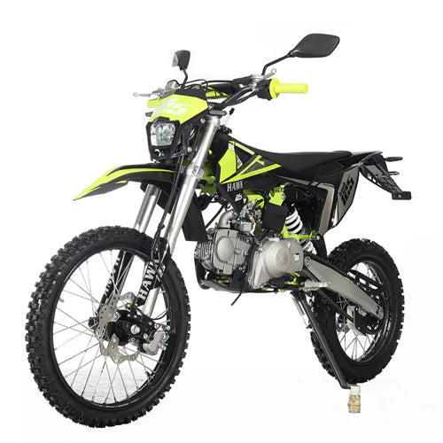 X-PRO Hawk 125cc Dirt Bike with All Lights and 4-speed Manual Transmission! Electric/Kick Start, Big 19in/16in Tires! Zongshen Brand Engine!