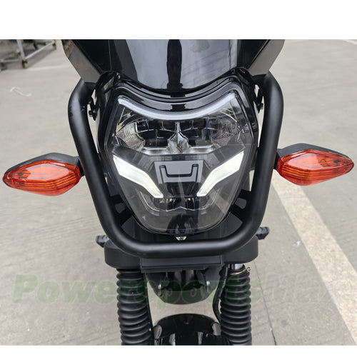 X-PRO Navy 150 Motorcycle with Automatic Transmission, Electric/Kick Start! 12"/10" Aluminum Wheels