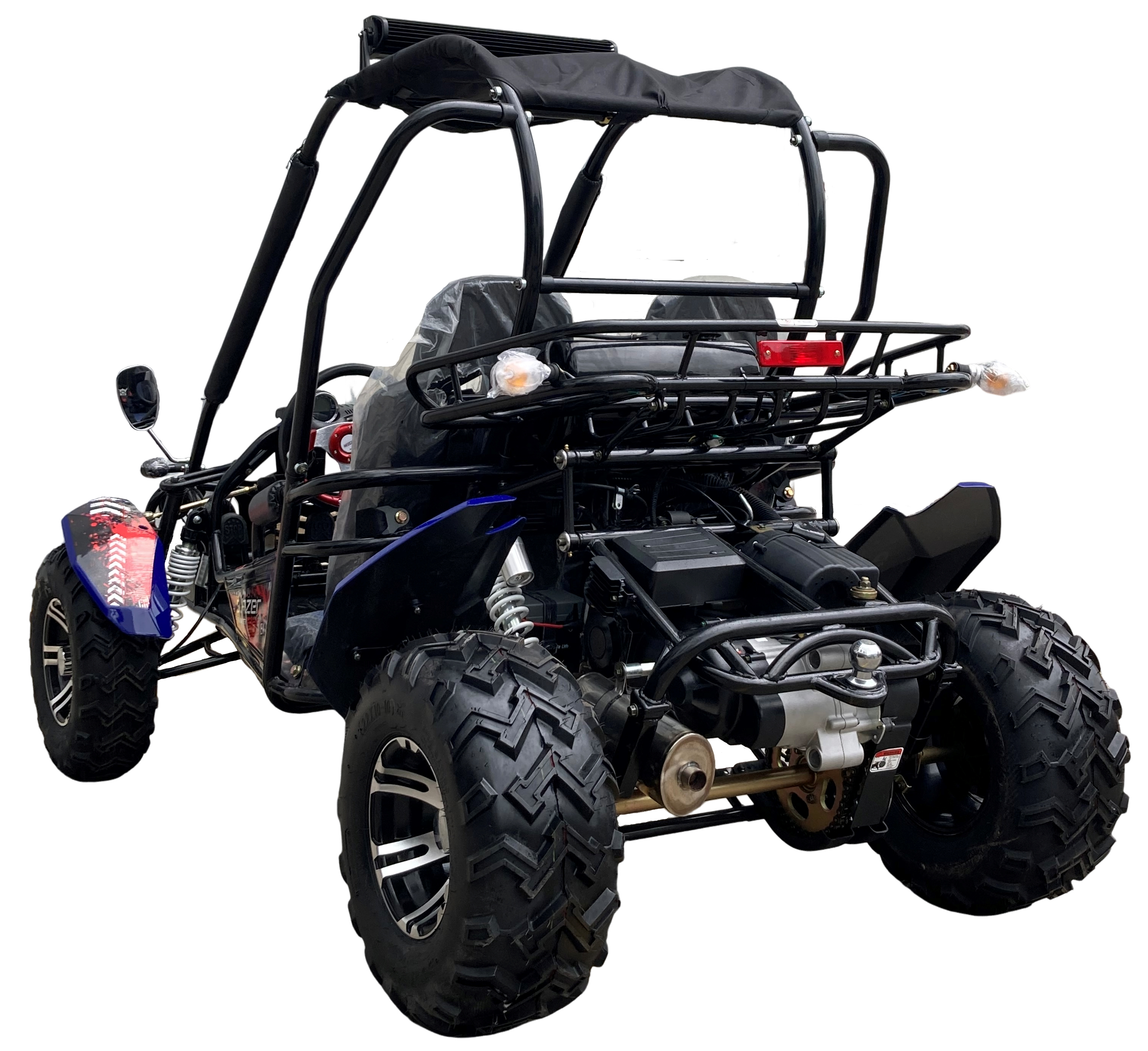 TrailMaster Blazer 200EX EFI Buggy Go Kart, LED Light Bar, Windshield Included