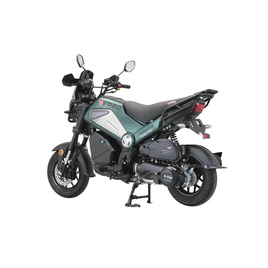X-PRO Trail 150 Motorcycle with Automatic Transmission, Electric/Kick Start! 12"/10" Aluminum Wheels! LED Lights!