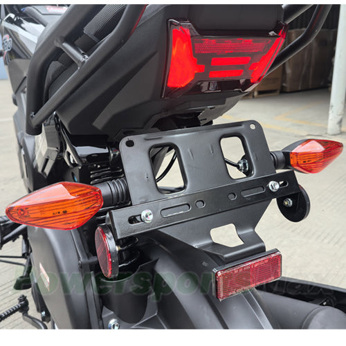 X-PRO Navy 150 Motorcycle with Automatic Transmission, Electric/Kick Start! 12"/10" Aluminum Wheels