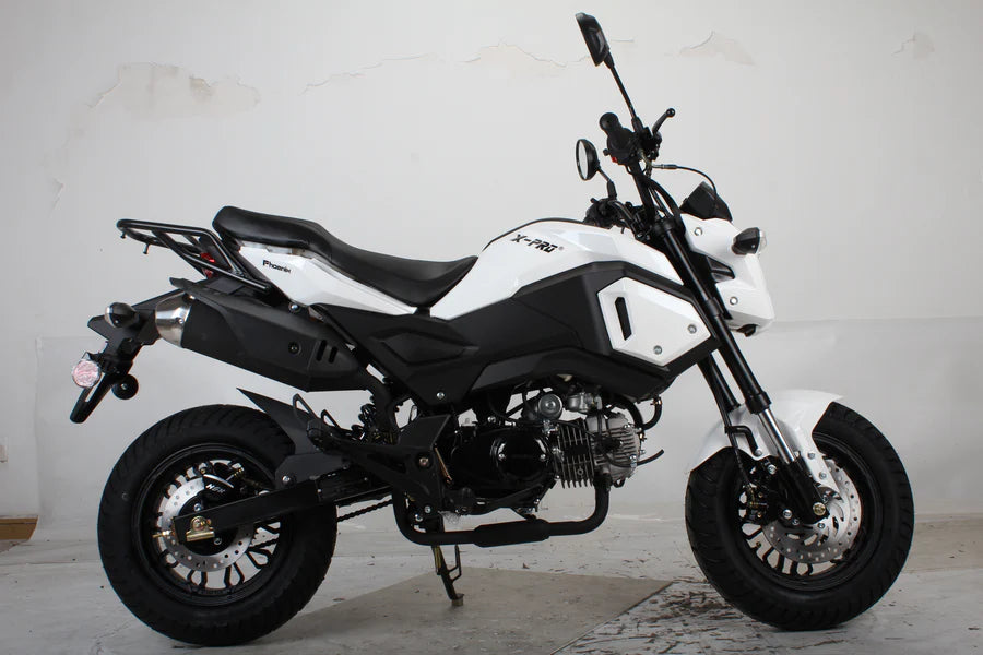 X-PRO 125cc Vader Motorcycle with Manual Transmission, Electric Start! Dual Headlights! Big 12in Wheels!