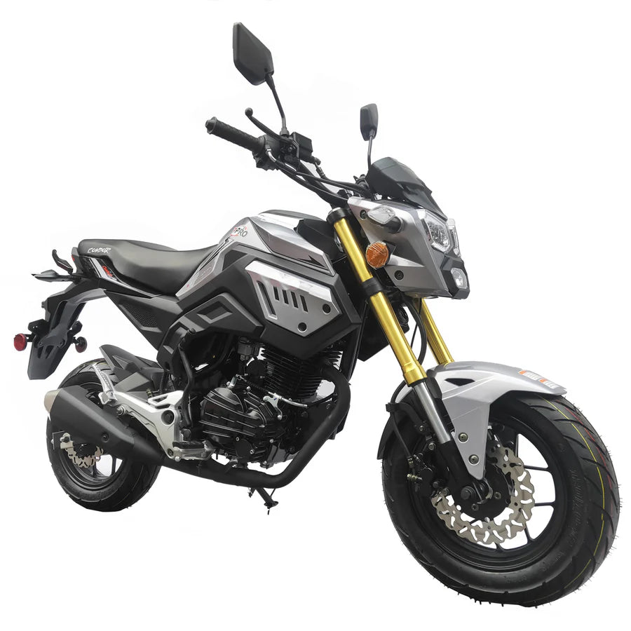 X-PRO Condor150cc Street Motorcycle with 5-Speed Manual Transmission, Electric/Kick Start! 12in Wheels!